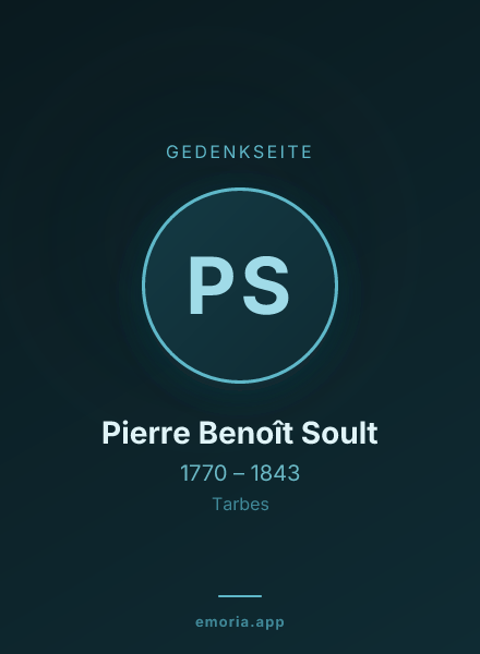 Gedenkportrait von Pierre Benoît Soult