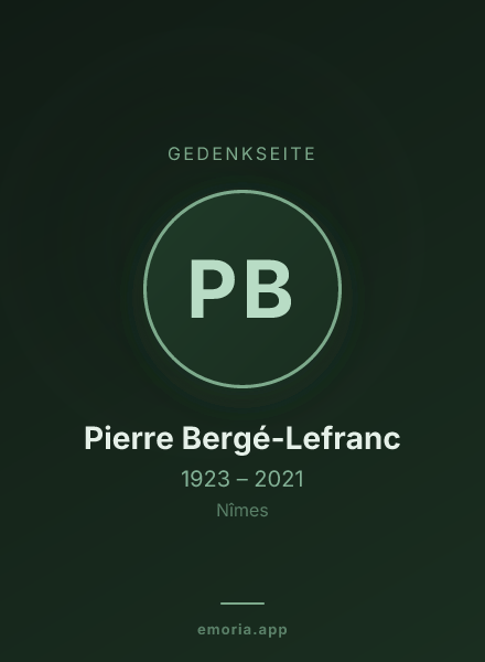 Gedenkportrait von Pierre Bergé-Lefranc