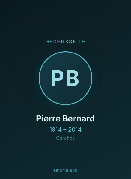 Gedenkportrait von Pierre Bernard