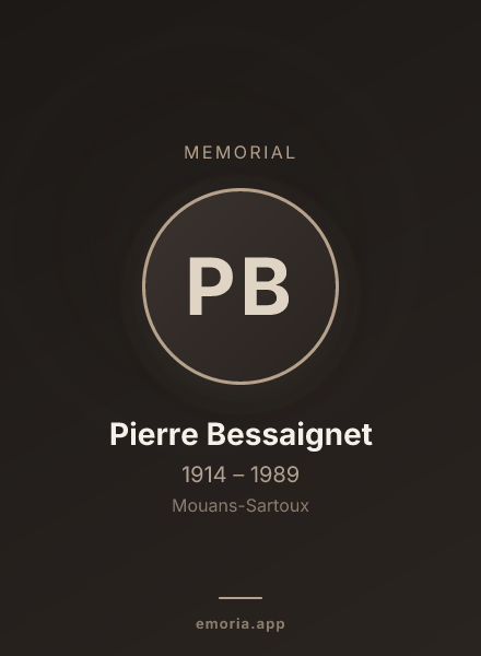 Memorial portrait of Pierre Bessaignet