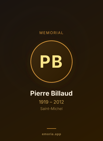 Memorial portrait of Pierre Billaud