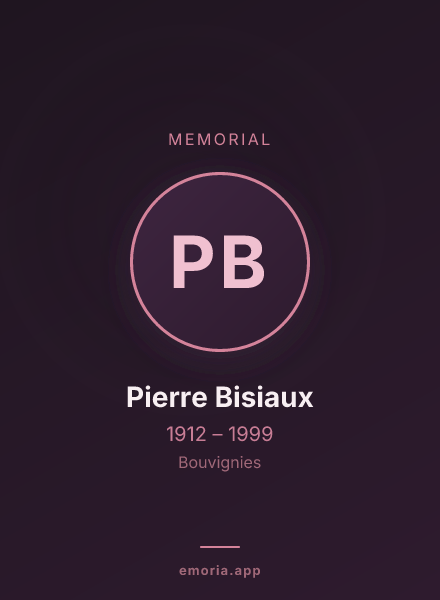 Memorial portrait of Pierre Bisiaux