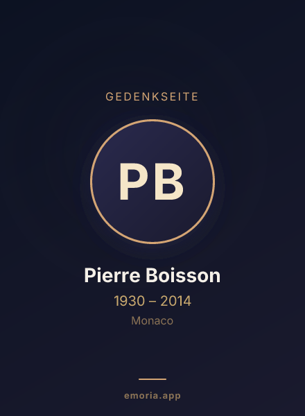 Gedenkportrait von Pierre Boisson