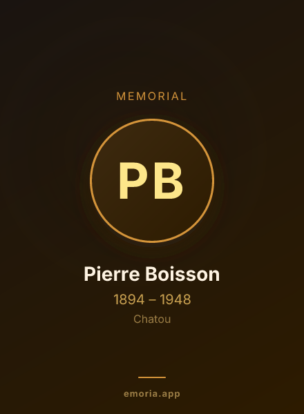 Memorial portrait of Pierre Boisson