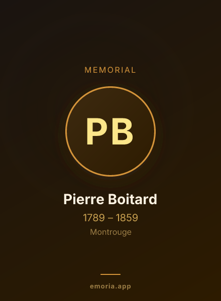 Memorial portrait of Pierre Boitard