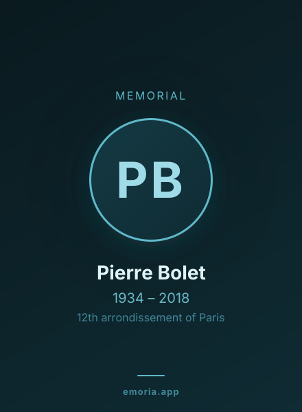 Memorial portrait of Pierre Bolet