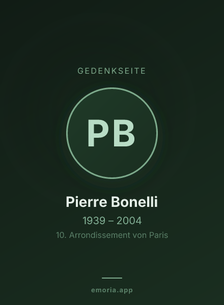 Gedenkportrait von Pierre Bonelli