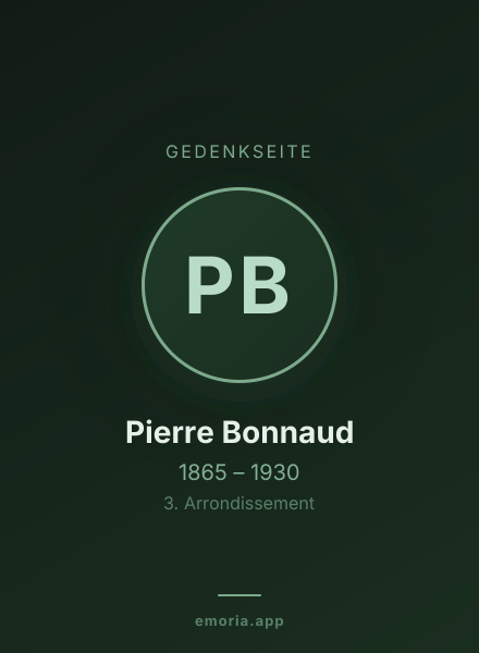 Gedenkportrait von Pierre Bonnaud