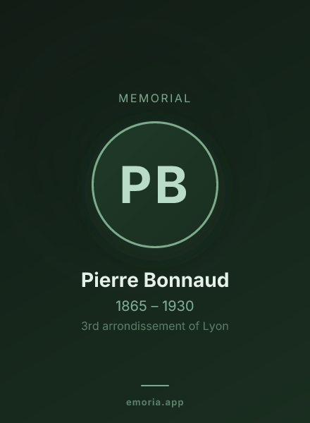 Memorial portrait of Pierre Bonnaud