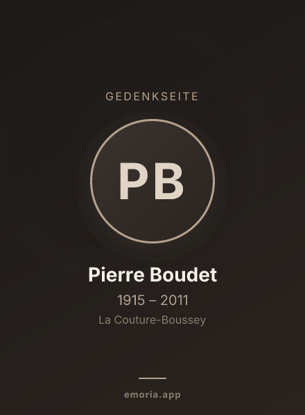 Gedenkportrait von Pierre Boudet