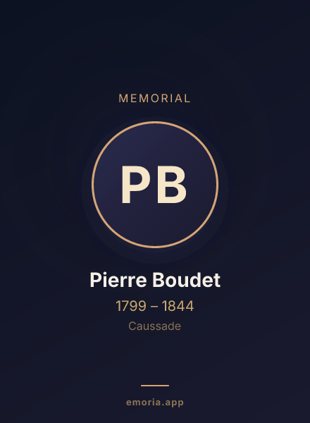 Memorial portrait of Pierre Boudet