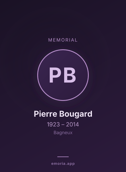 Memorial portrait of Pierre Bougard