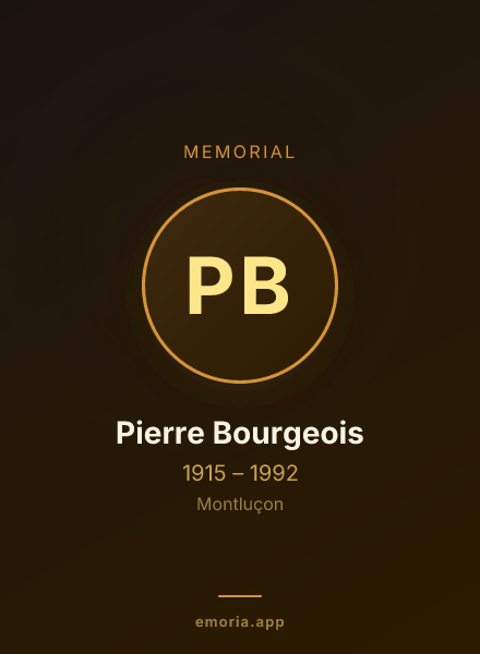 Memorial portrait of Pierre Bourgeois