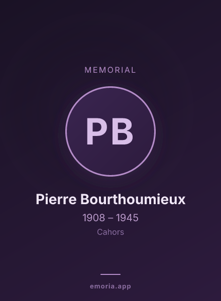 Memorial portrait of Pierre Bourthoumieux