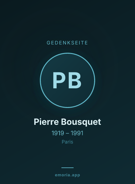 Gedenkportrait von Pierre Bousquet
