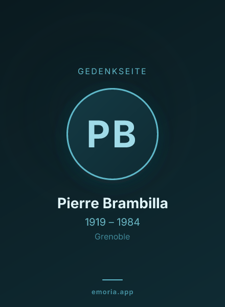 Gedenkportrait von Pierre Brambilla