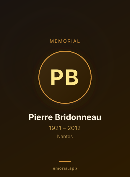 Memorial portrait of Pierre Bridonneau