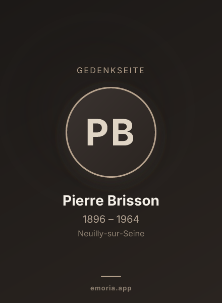 Gedenkportrait von Pierre Brisson