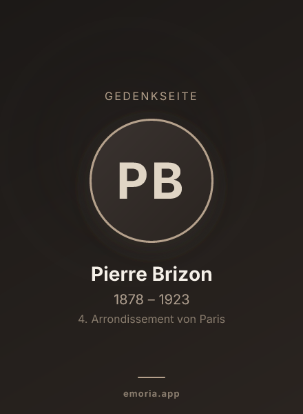 Gedenkportrait von Pierre Brizon