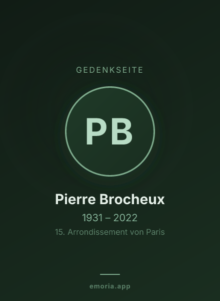 Gedenkportrait von Pierre Brocheux
