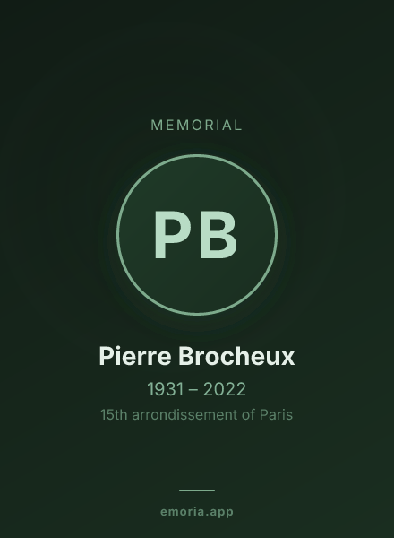 Memorial portrait of Pierre Brocheux