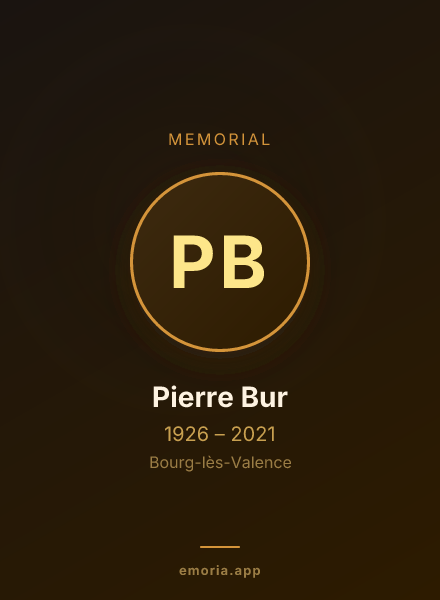 Memorial portrait of Pierre Bur
