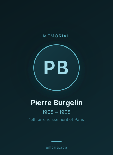 Memorial portrait of Pierre  Burgelin