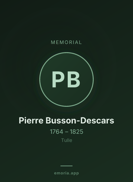 Memorial portrait of Pierre Busson-Descars