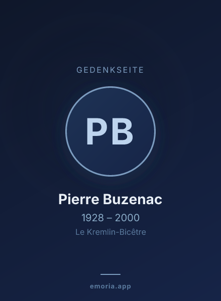 Gedenkportrait von Pierre Buzenac