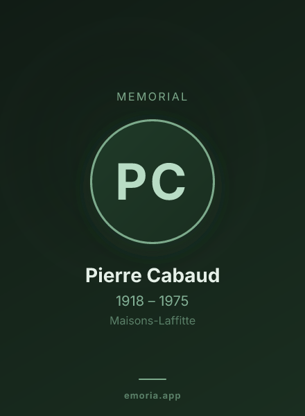 Memorial portrait of Pierre Cabaud