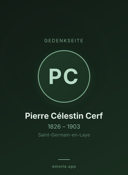 Gedenkportrait von Pierre Célestin Cerf