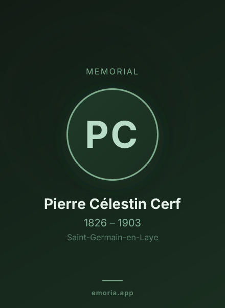 Memorial portrait of Pierre Célestin Cerf