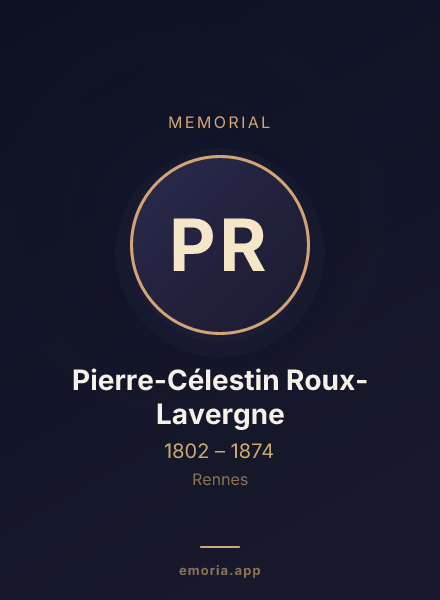 Memorial portrait of Pierre-Célestin Roux-Lavergne