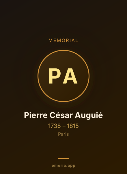 Memorial portrait of Pierre César Auguié