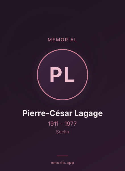 Memorial portrait of Pierre-César Lagage