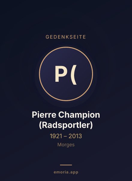 Gedenkportrait von Pierre Champion (Radsportler)