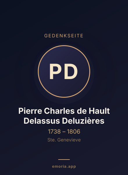 Gedenkportrait von Pierre Charles de Hault Delassus Deluzières