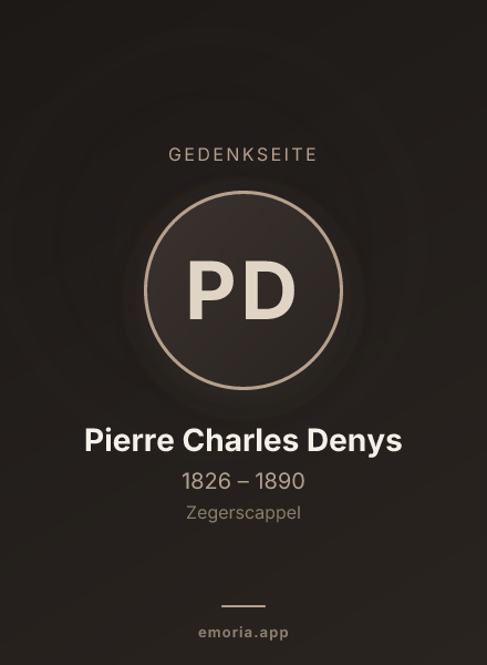 Gedenkportrait von Pierre Charles Denys