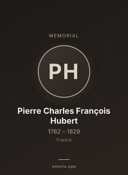 Memorial portrait of Pierre Charles François Hubert