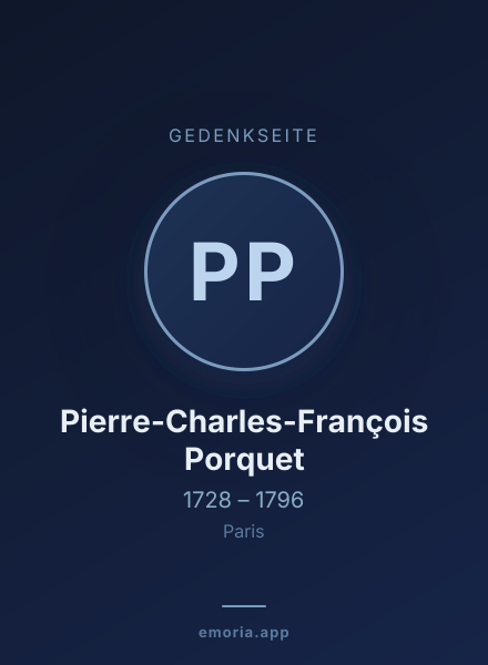 Gedenkportrait von Pierre-Charles-François Porquet