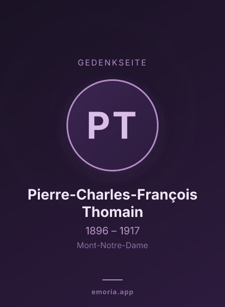 Gedenkportrait von Pierre-Charles-François Thomain