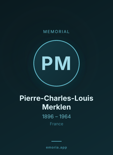 Memorial portrait of Pierre-Charles-Louis Merklen