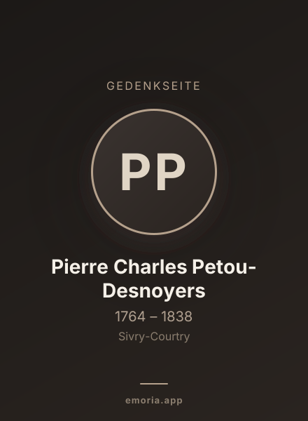 Gedenkportrait von Pierre Charles Petou-Desnoyers