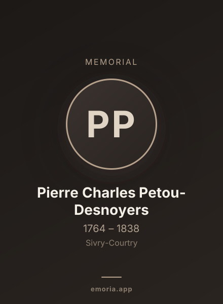 Memorial portrait of Pierre Charles Petou-Desnoyers