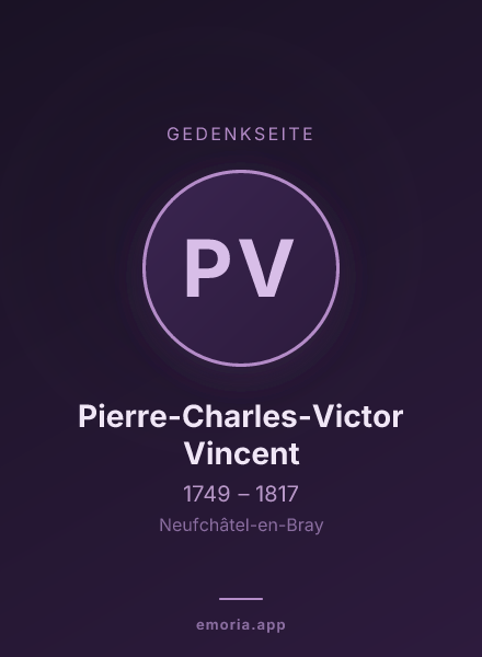 Gedenkportrait von Pierre-Charles-Victor Vincent