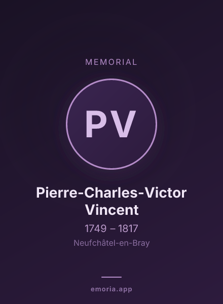 Memorial portrait of Pierre-Charles-Victor Vincent