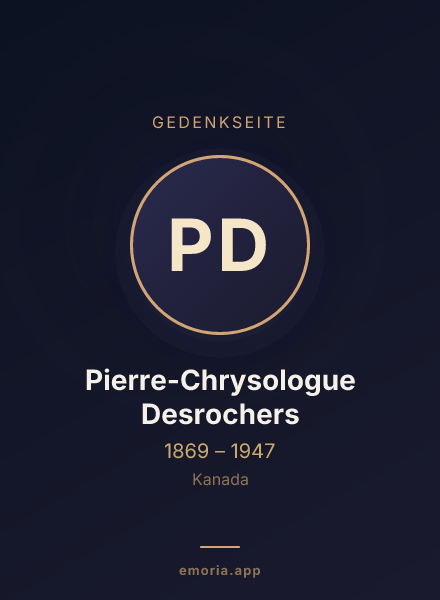 Gedenkportrait von Pierre-Chrysologue Desrochers