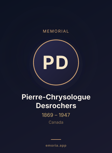 Memorial portrait of Pierre-Chrysologue Desrochers