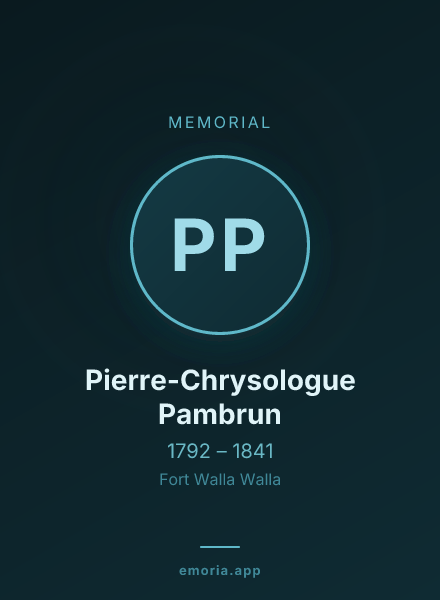 Memorial portrait of Pierre-Chrysologue Pambrun