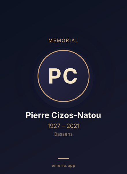 Memorial portrait of Pierre Cizos-Natou